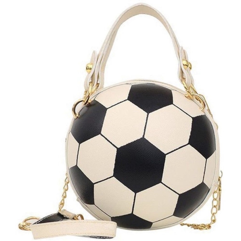 Soccer Crossbody Bag Round Handbag Pu Leather Messenger Shoulder Bag new